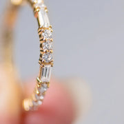 Round and Baguette Cut Full Eternity Wedding Band Mapple Gems